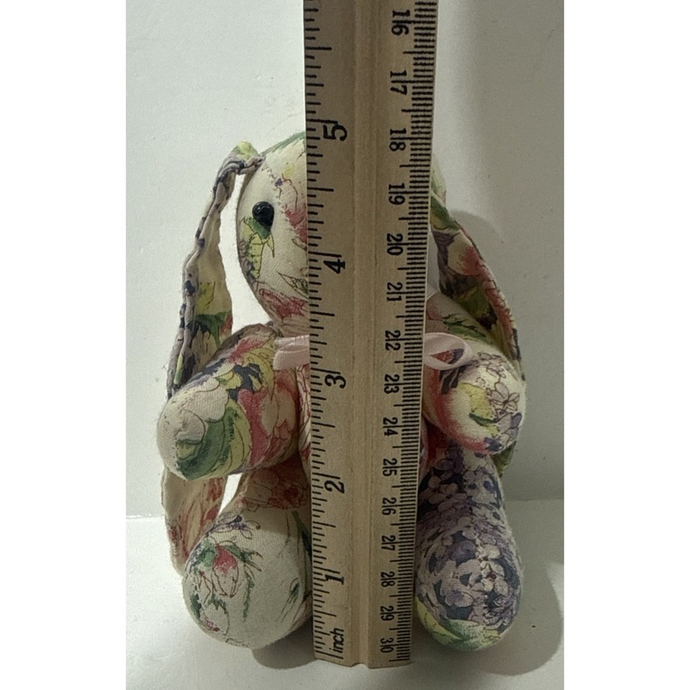 Vtg 5" Woodland Hills Brianna Garden Floral Plush Bunny Rabbit Easter Applause - Picture 6 of 8
